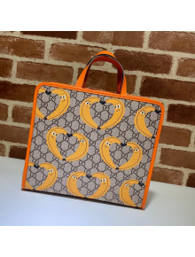 Gucci Children's Nina Dzyvulska Banana Print Tote Bag 605614 Beige/Yellow/Orange 2021