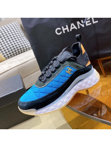 Chanel Suede Sneakers G38501 Blue 2021 111124
