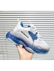 Balenciaga Triple S Clear Outsole Sneakers White/Blue 2019