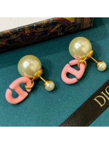Dior Tribales Pearl Crystal CD Earrings Pink 2021