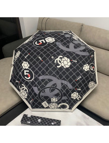Chanel Camellia Umbrella Black 2021 03