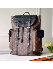 Louis Vuitton Men's Christopher PM Backpack in Monogram Canvas and Crocodile Leather M41379 2019