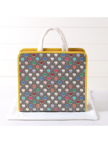 Gucci Children's G Heart Print Tote Bag ‎605614 Beige/Yellow 2021