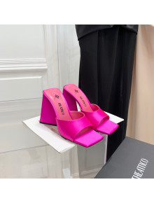 The Attico Silk High Heel Slide Sandals 10.5cm Pop Pink 2022 