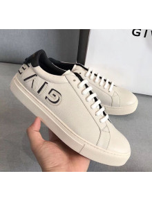Givenchy Urban Street Grained Calfskin Logo Sneaker White/Black 2018