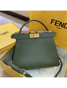 Fendi Peekaboo ISeeU Medium Bag in Green Leather 2020