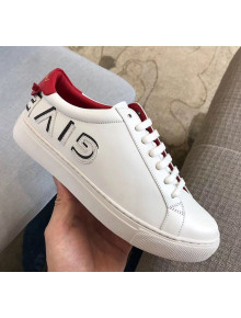 Givenchy Urban Street Smooth Calfskin Logo Sneaker White/Red 2018