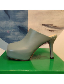 Bottega Veneta The Bold Nappa Leather High Heel Platform Mules Water Green 2020