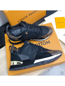 Louis Vuitton Run Away Calfskin Sneakers Black/Monogram 2021（Top Quality）