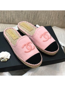 Chanel Denim Espadrilles Mules G37482 Pink 2021