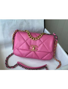 Chanel 19 Goatskin Small Flap Bag AS1160 Light Pink 2021 TOP