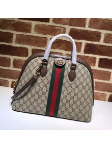 Gucci Ophidia GG Canvas Medium Top Handle Bag 524533 Brown 2021