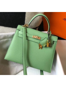 Hermes Kelly 28cm Top Handle Bag in Epsom Leather Green 2020