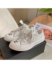 Chanel x Converse Canvas Pearl Allover Low-top Sneakers White/Black 2021