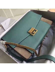 Givenchy Medium GV3 Bag in Grained and Suede Leather Green 2018