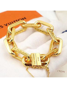 Louis Vuitton LV Edge Medium Bracelet Gold 2021