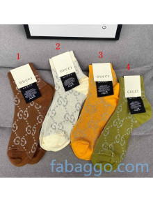 Gucci GG Silver Lame Short Sock 06 2020