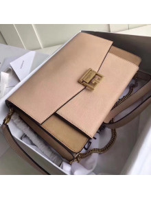 Givenchy Medium GV3 Bag in Grained and Suede Leather Nude 2018