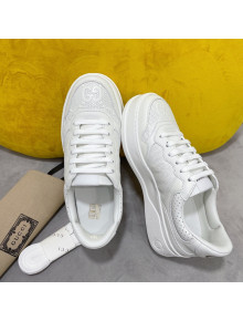 Gucci Chunky B GG Embossed Leather Sneaker White 2021
