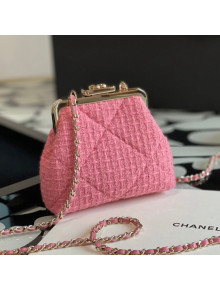 Chanel Tweed Clutch with Chain AP1555 Pink 2021