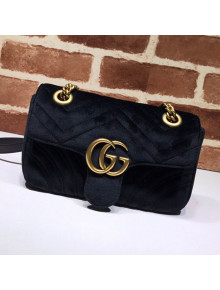 Gucci Velvet GG Marmont Mini Bag 446744 Black 2021