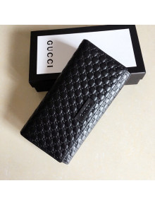 Gucci GG leather Billfold Long Wallet 449393 Black 2021