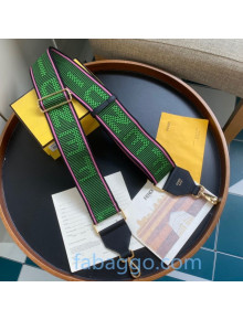 Fendi Strap You Long Shoulder Strap in Green Ribbon 110x6cm 2020