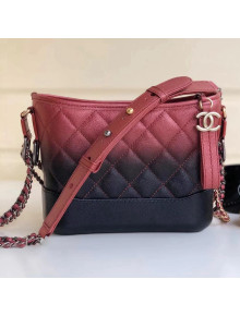 Chanel Two-tone Grained Calfskin Gabrielle Small Hobo Bag A91810 Red/Black 2018