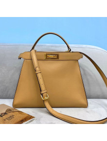 Fendi Peekaboo ISeeU Medium Bag in Beige Leather 2020