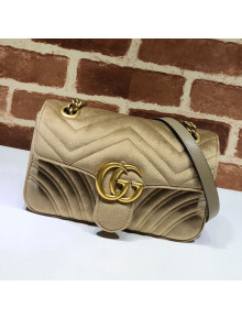 Gucci Velvet GG Marmont Mini Bag 446744 Khaki 2021