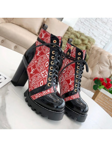 Louis Vuitton Since 1854 Star Trail Ankle Boots Red 2021