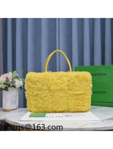 Bottega Veneta Arco Tote Shearling Bag 652867 Yellow 2021 04