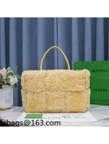 Bottega Veneta Arco Tote Shearling Bag 652867 Teddy Apricot 2021 
