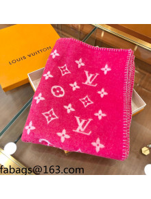 Louis Vuitton Monogram Wool Blanket 140x180cm Pink 2021 110222
