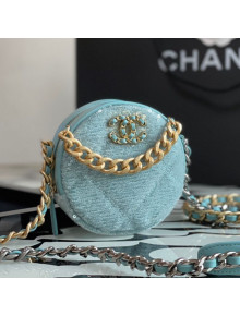 Chanel 19 Sequins Clutch with Chain AP0945 Light Green 2021