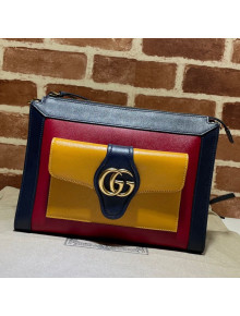 Gucci Small Shoulder Bag with Double G 648999 Blue/Red/Yellow 2021