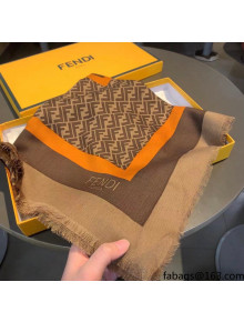 Fendi Cashmere and Wool Scarf FS121420 Brown 2020