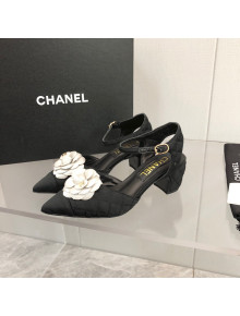 Chanel Quilted Grosgrain Open Shoe/Slingback Pumps 5cm G38365 Black/White 2021 