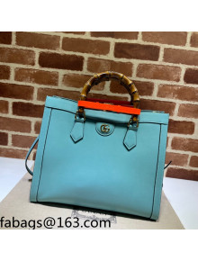 Gucci Diana Medium Tote Bag 655658 Light Blue 2021