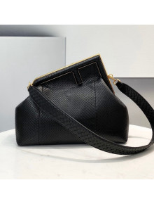 Fendi First Medium Snakeskin Leather Bag Black 2021 80018L