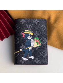Louis Vuitton Monogram Eclipse Canvas Tom and Jerry Print Passport Cover M64411 2019