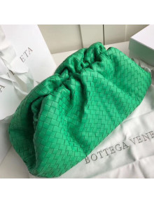 Bottega Veneta LargeThe Pouch Oversized Clutch in Woven Lambskin Green 2019