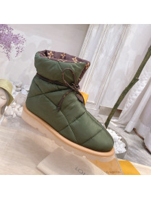 Louis Vuitton Nylon Pillow Comfort Ankle Boot Khaki Green 2021