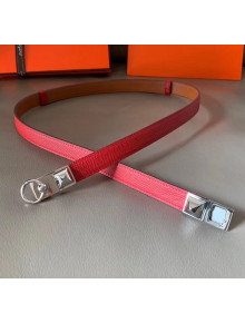 Hermes Width 1.8cm Epsom Leather Rivale 18 Belt Red 2020