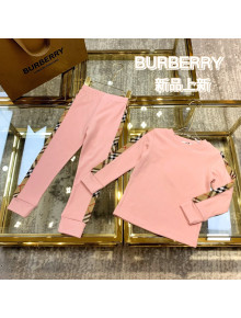 Burberry Top and Pants for Kids BTP121404 Pink 2021
