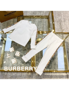 Burberry Top and Pants for Kids BTP121405 White 2021