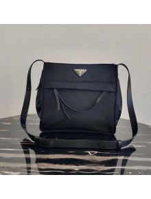 Prada Men's Padded Nylon Hobo Bag 1BC128 Black 2020