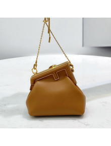 Fendi First Nano Bag Charm in Caramel Brown Nappa Leather 2021 80018S