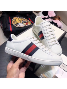 Gucci Ace Sneakers With Blue Back White 2021 (For Women and Men)