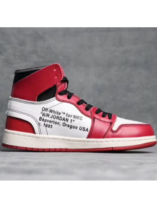 Off-White X AIR JORDAN AJ1 Sneaker Red 2020(For Women and Men)